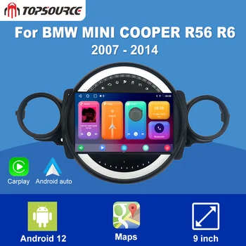 TOPSOURCE TS18 4G+64G Android 12 Automašīnas Radio Multimediju BMW MINI COOPER R56 R60 2007-2014 Navigācija GPS Bezvadu Carplay