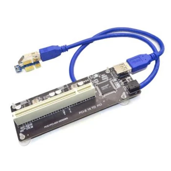 PCIE PCI-E, PCI Express X1, lai PCI Stāvvadu Karte, Autobusu Karti Augstas Efektivitātes Adapteris Converter USB 3.0 Kabelis Desktop PC