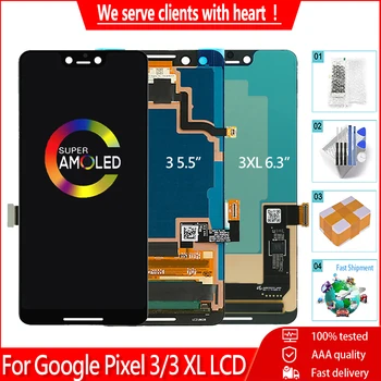 Oriģinālo Google Pikseļu 3 XL LCD Displejs Ar Touch Screen Digitizer Montāža Nomaiņa Google Pikseļu 3 Pixel3 LCD
