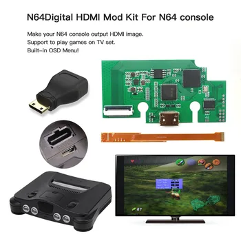Hispeedido 1X N64 HDMI-Saderīgam Mod Digitālā Ciparu HDMI-Saderīgam Komplekts N64 Spēles Konsole