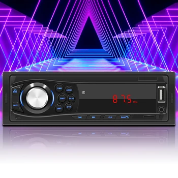 12V FM Radio Tālvadības pults, ar Bluetooth saderīgi Stereo Atskaņotājs, FM/USB/AUX Ciparu Radio 1 Din LED Displejs Atbalsta TF Brīvroku
