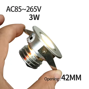【42mm caurums] aicina padziļinājumā mini Uzmanības centrā 1w 3w LED griestu gaismas 110v 220 voltu iegulto iekštelpu mazo downlight ar vadītāja set