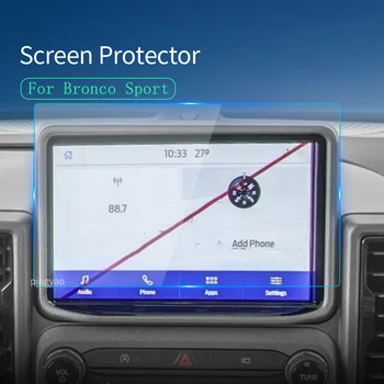 Auto Uzlīmes Ekrāna Aizsargs Ford Bronco Sporta 2023 Displejs Rūdīta Stikla Ar Aizsargplēvi Navigācijas Auto Piederumu