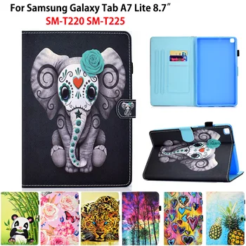 Krāsotas Būtiska Samsung Galaxy Tab A7 Lite Segtu SM-T220 SM-T225 8.7 collu Planšetdatoru Saliekamais Stends Capa Mīksto TPU Atpakaļ Shell
