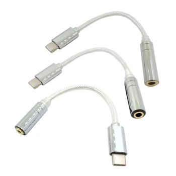 L74B USB C 3.5/2.5/4.4 mm Sieviešu Adaptera Kabelis Nav Zaudējumiem, Skrāpējumu Izturīgs