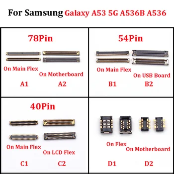 5gab Lcd Ekrānu Flex Savienotājs standarta jo Pievienojiet Usb Lādētāja Uzlādes Valdes Samsung Galaxy A53 5G A536B A536 78 54 40 Pin