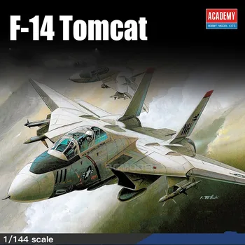 AKADĒMIJAS 12608 1/144 Mēroga Modelis F-14 Tomcat Cīnītājs Montāža Modeļu Veidošanas Komplekti Pieaugušajiem Hobijs Kolekcija