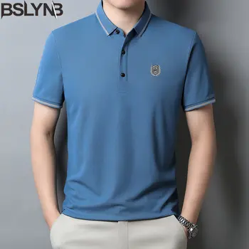 Jaunu Zīmolu Vīriešu Mode Vīriešu Polo Krekls ar Īsām Piedurknēm t-veida Topi