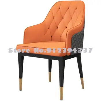 Gaismas luksusa ēdamistabas krēsls home mūsdienu minimālisma mīksts iepakojums atpakaļ krēslā viesnīcu uzņemšanas sarunu galds un krēsls, atpūtas