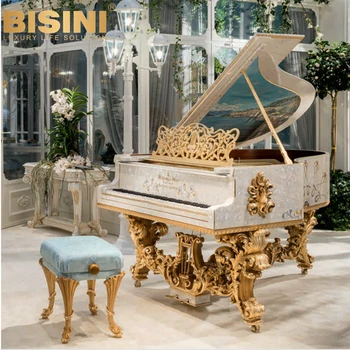 Grezns Itālija Stila Royal Pielāgota Cirsts Koka Izsmalcinātu Handcrafted Shell Parketa 88 Taustiņi Vācija Amatnieks Grand Piano