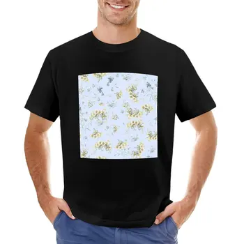 Valsts Māja Dārza - White Flower Zilu Ziedu Modelis T-Kreklu, ātri žāvēšanas t-krekls Vīriešu t-krekli