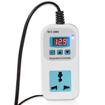 1gb WT-1001 Termostats Digitālais Temperatūras regulators Kontaktligzdu Slēdža Sensoru Apkures, Dzesēšanas Siltuma Mat
