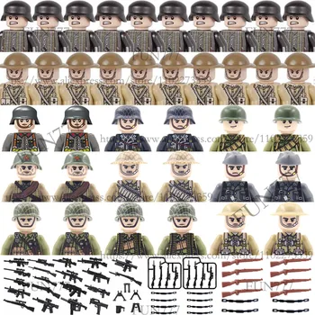 KM WW2 Militāro vācu Karavīrs Padomju Skaitļi Celtniecības Bloki Britu Armijas Karavīrs Ieročus, Šautenes, Pistoles Ķieģeļi Rotaļlietas Bērniem Dāvanu B028