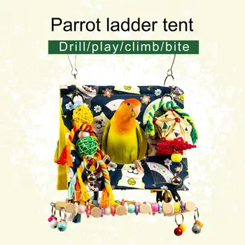 Putnu Guļamtīkls Rotaļlietu Papagaiļus Izturīgs, Krāsains Papagailis Kāpšanas Rotaļlietas Viegla Uzstādīšana Putnu Guļamtīkls, kas meklē Barību Mazo Mājdzīvnieku