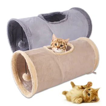 Saliekams Kaķis Tuneļa Zamšādas Auduma Kucēns Trušu Spēlēt Chase Slēpt Tuneļa Cauruli Iekštelpu Spēļu Izmantot Slēpjas Apmācības Pet Rotaļlietas