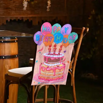 Klasē Krēslu Dzimšanas dienu Krēsla Pārsegs Ēdamistabas Krēsls Slipcover Kids Happy Birthday Krēslu Vāks ceremonija Aizsargs Dekori