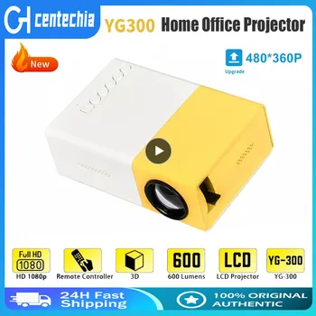 Jaunu YG300 Mini 1080P LED Projektors Yg300 Modernizētas Versija 600 Lūmenu 320x240P HDMI saderīgu USB Audio Home Media Player Beamer