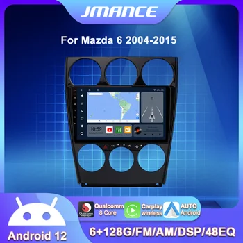 JMANCE Bezvadu CarPlay Android Auto Auto Radio Mazda 6 2004-2015 4G Automašīnas Multimediju Atskaņotājs, GPS 2din Autoradio