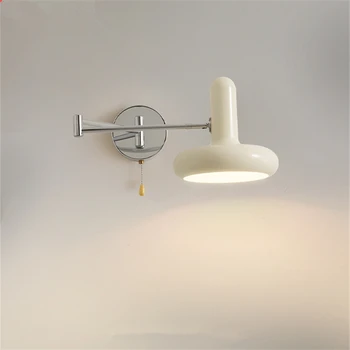 Ziemeļvalstu šūpuļzirgs guļamistabas gultas lampa krēms vēja bērnu istabas lampas, bagāžnieka dzīvojamā istaba fona LED sienas lampa