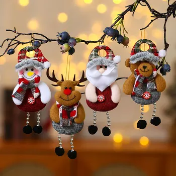 Ziemassvētku Eglīte Kuloni Sniegavīrs Elk Santa Klauss, Ziemassvētku Eglīte, Kuloni, Mazo Karājas Kulons Karājas Ornaments Jaunā Gada Dāvanu