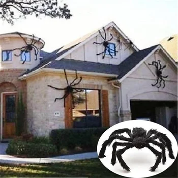 Halloween Spider Dekoru Puses Piederumiem Likvidācijas Dekorācijas Brīvdabas Festivāls Kliedziens Piederumi Aksesuāri Halloween Web Melns