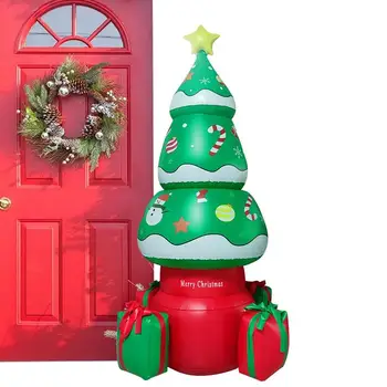 Piepūšamās Ziemassvētku Eglītes, Ziemassvētku Apgaismojums Uzspridzināt Pagalmā Rotājumi Milzu Ziemassvētku Inflatables, Ar 3 Ietin Dāvanu Kastes