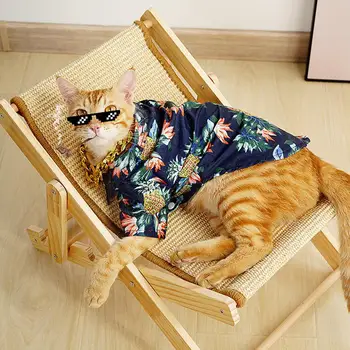 Cat Jaunas Krēsls Regulējams Recliner Koka Sizala Kucēns Guļ Gultā Ligzdu Komfortu Pet Dīvāns Kaķis Maz Suņu Preces Gulta Kaķiem