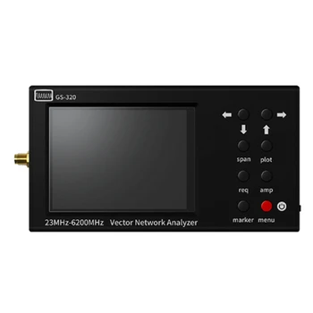 Portatīvo VNA SWR 6GHZ Vektora Tīkla Analizators Reflectometer GS-320 23-6200MHz Tipa,Touch Screen ar RF DEMO KOMPLEKTS