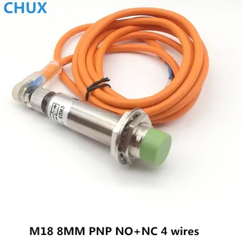 CHUX PNP Induktīvie Tuvuma Sensora Slēdzis NAV+NC 8mm Uzrādi noteiktu attālumu ar 2m LED līkumu Sensors savienotājs