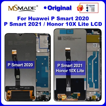 Par Huawei P Smart 2021 LCD PPA-LX2 LX3 Y7A Displeja Ekrānā Pieskarieties Digitizer Nomaiņa HUAWEI P Smart 2020 Displejs POT-LX1A