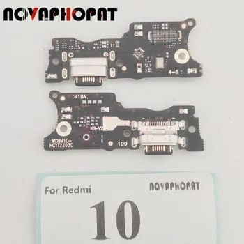 Novaphopat Par Redmi 10 / 10 Ministru USB Doks Lādētāja Ports, Austiņu Spraudni Audio Jack Mikrofons MIC Uzlādes Valde