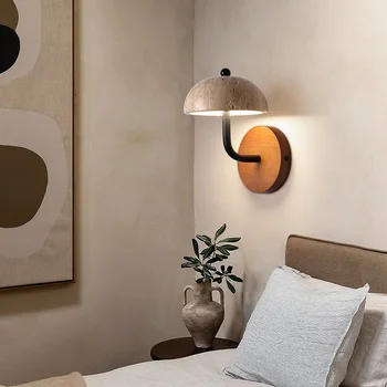 Huangdong akmens Japāņu vēja sienas lampas Ziemeļvalstu dizaineru dzīvojamā istaba guļamistaba gultas sienas lampas retro homestayaisle gaismas