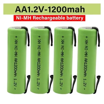 Jaunāko modeli no 100% AA 1.2 V Ni MH bateriju 1200mAh + dly ir piemērots elektriskais skuveklis, zobu suka un tā tālāk