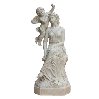 YY Attēls Skulptūru Eiropas Stila Grīdas Māte-Bērns, Vecāks-Bērns Apdare FRP Dārza Dekorēšanai