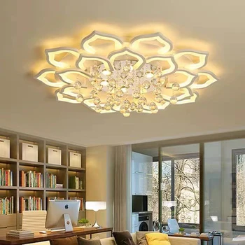 Mūsdienu Kristāla Lustras Griestu lampas Par viesistaba, ēdamzāle, Guļamistaba, Virtuvē Spīdumu lotus LED Griestu Lampas Mājas Apgaismojums