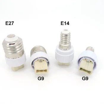 E27 E14, lai G9 lampas spuldzes Turētājs Converter Ligzda Konversijas Spuldzes E14-G9 E27-G9 Bāzes turētājam, tips Adapteris Ugunsdrošs