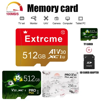 512 GB 128GB Atmiņas Karti Class10 A1 U3 V30 Micro TF/SD Card High Speed TF Karte SD Zibatmiņas Kartes Uzglabāšanas SD Kartes, Mobilo Tālruņu BLA