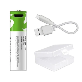 1,5 V AA Li-ion Akumulators Li-polymer Ar USB Lādējamu Litija USB Akumulators