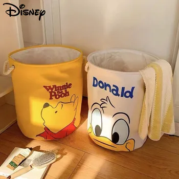 Disney Pooh Bear Donald Duck Tigger Karikatūra Lielas Ietilpības Veļas Uzglabāšanas Grozs Sadzīves Kopmītnē Salokāms Netīrās Drēbes