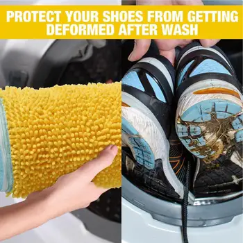 Tas var izturēt vairākas reizes bez plīsumi vai fedings. Tā aizsargā jūsu kurpes no bojājumiem un saglabā tos tīrus.