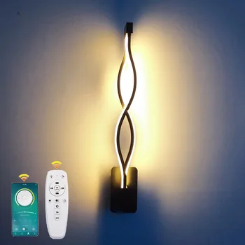 LED Sienas Brā Bluetooth Smart Sienas Gaismas Ķermeņi, Modernās Sienas Lampas, Brā Sienas Apgaismojums Guļamistaba Gaitenis