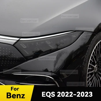 Automašīnas Lukturi aizsargplēvi Priekšējā Luktura Vāciņš Kūpinātas Black TPU Filmu Piederumi Uzlīmes Par Merceds Benz VKS 2022 2023