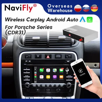 Navifly Android Auto Bezvadu Apple CarPlay plug and play Dekodera Kaste Porsche Sērijas CDR3.1 atbalsta SWC Spogulis Saites