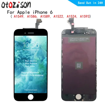 LCD Apple iPhone 6 A1549, A1586, A1589 Ekrānu skārienjūtīgu Digitizer Sensora Montāža iPhone6 LCD Nomaiņa
