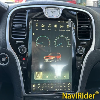 13.6 Collu Android Qled Ekrāns Radio Chrysler 300c 2013 2019 GPS Carplay Auto Multivides Video Atskaņotājs, Stereo Galvas Vienības 128GB