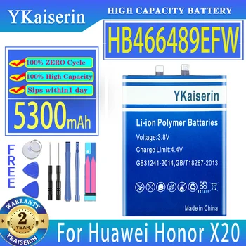 YKaiserin 5300mAh Nomaiņa Akumulatora HB466489EFW Par Huawei Honor X20 Mobilo Telefonu Baterijas