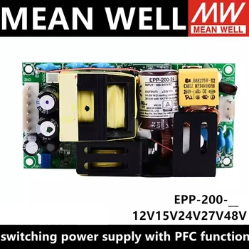 DOMĀJU MELL EPP-200-12 EPP-200-15 EPP-200-24 EPP-200-27 EPP-200-48 vienas grupas izeja pārslēdzama strāvas padeve ar PFC funkciju MW