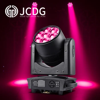 JCDG Bišu Acis Tālummaiņas Kustīgās Galvas Gaismas 7pcs 40W LED 4in1 RGBW DJ Gaismas DMX Kontrole Posmā Spēkā Dj Diskotēka Naktsklubā Puse
