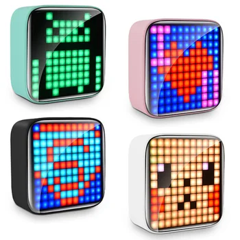 Retro Pikseļu Mākslas Portatīvā Bluetooth Skaļruni, LED Displejs, Valdes Cute Dāvanu Home Gaismas Apdares Mini Hifi skaļruņu