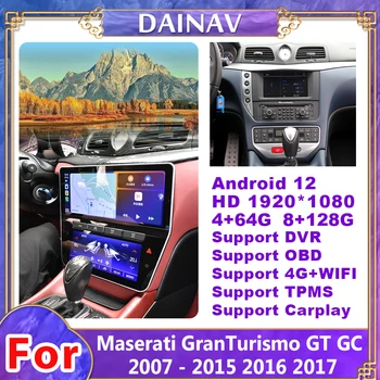 12.3 Collu Qualcomm Auto Radio Maserati GranTurismo GT, GC 2007-2017 Android 12 Pilnu Touch Screen Multimediju Carplay Spēlētājs